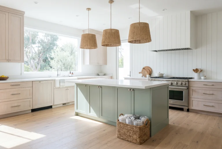 Kitchen Remodeling in Tarzana — Master in Design Coastal Modern Sage Kitchen