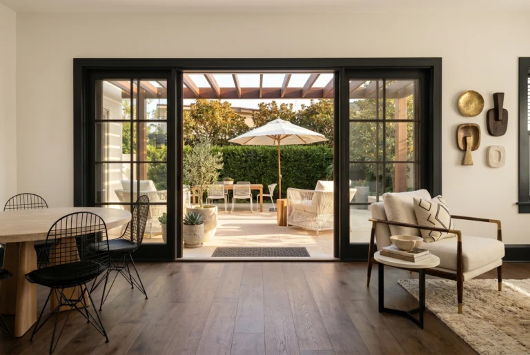 Black-Frame Patio Doors