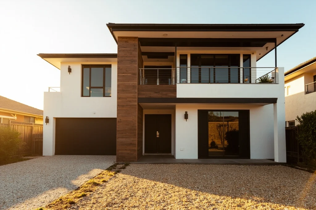 Front Facade Remodeling in Tarzana — Master in Design Twostory Facelift — Master in Design, Tarzana